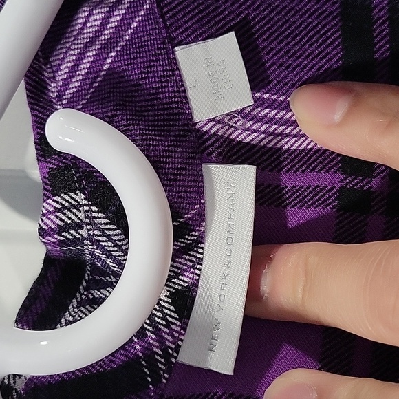 New York & Company Plaid Button Down Shirt - Picture 8 of 14